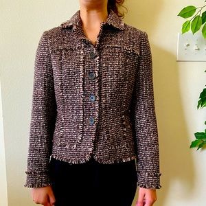 Boston Proper Brown Tweed Blazer/Jacket